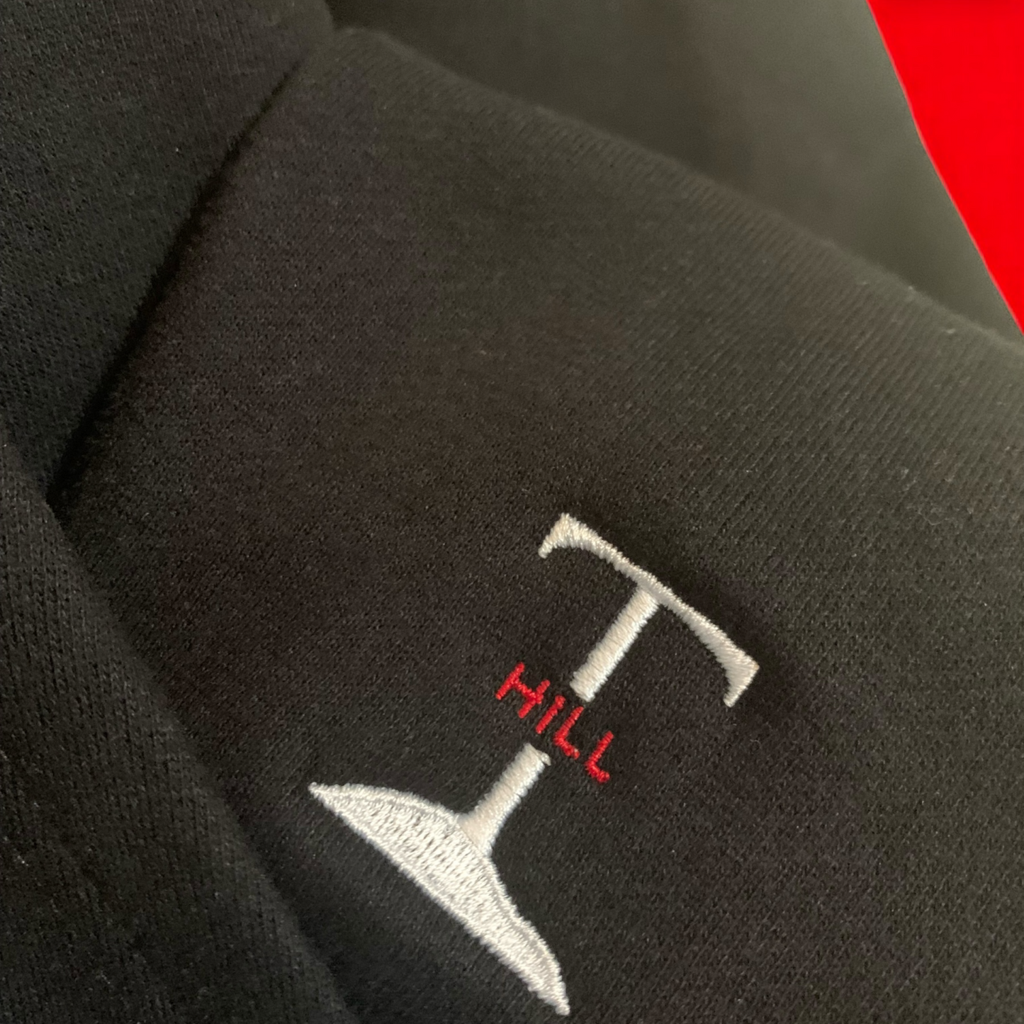 ***Pre-Order*** Embroidered Black Hoodie With Red and White Letters as illustrated Long Sleeve with the empowering and inspiring phrase "Moving Forward" Unisex (Men's Hoodie / Women's Hoodie) **Free Shipping**