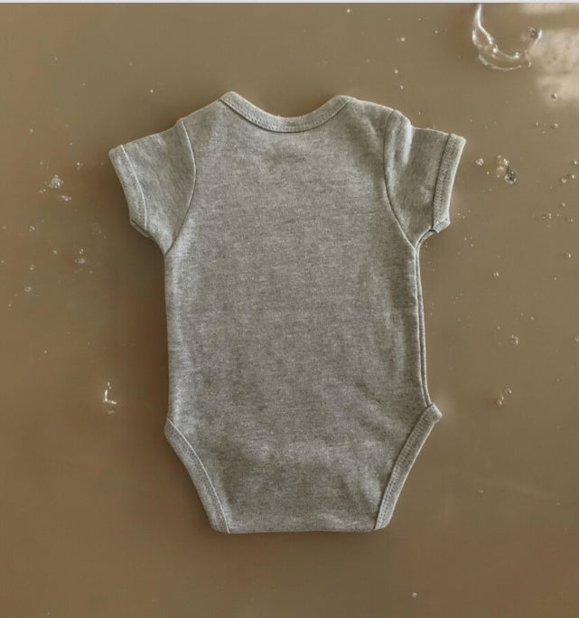 Grey Moving Forward Baby Onesie, Size 0-3 Months ** Free Shipping **