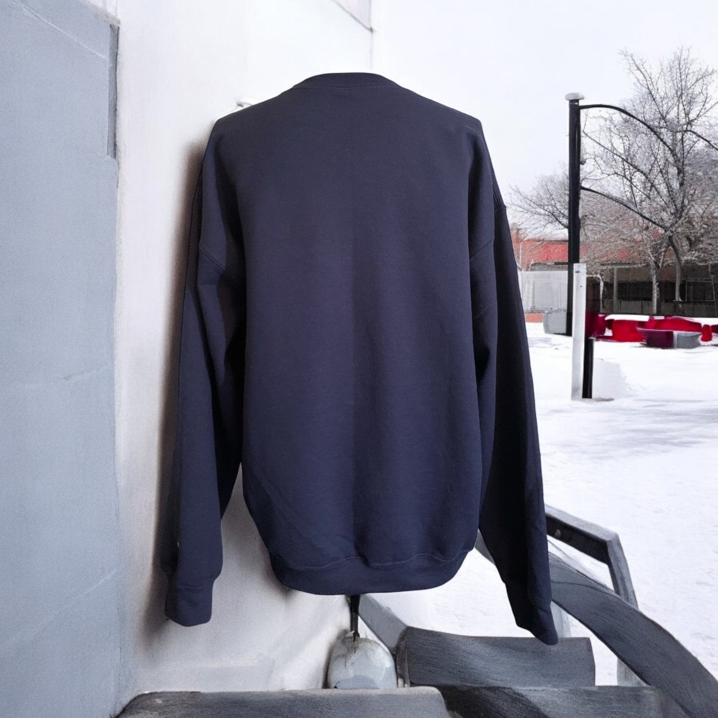 ***Pre-Order*** Embroidered Navy Blue Crewneck Sweatshirt With White Letters Long Sleeve with the empowering and inspiring phrase "Moving Forward" Unisex (Men's Crewneck Sweatshirt / Women's Crewneck Sweatshirt ) **Free Shipping**