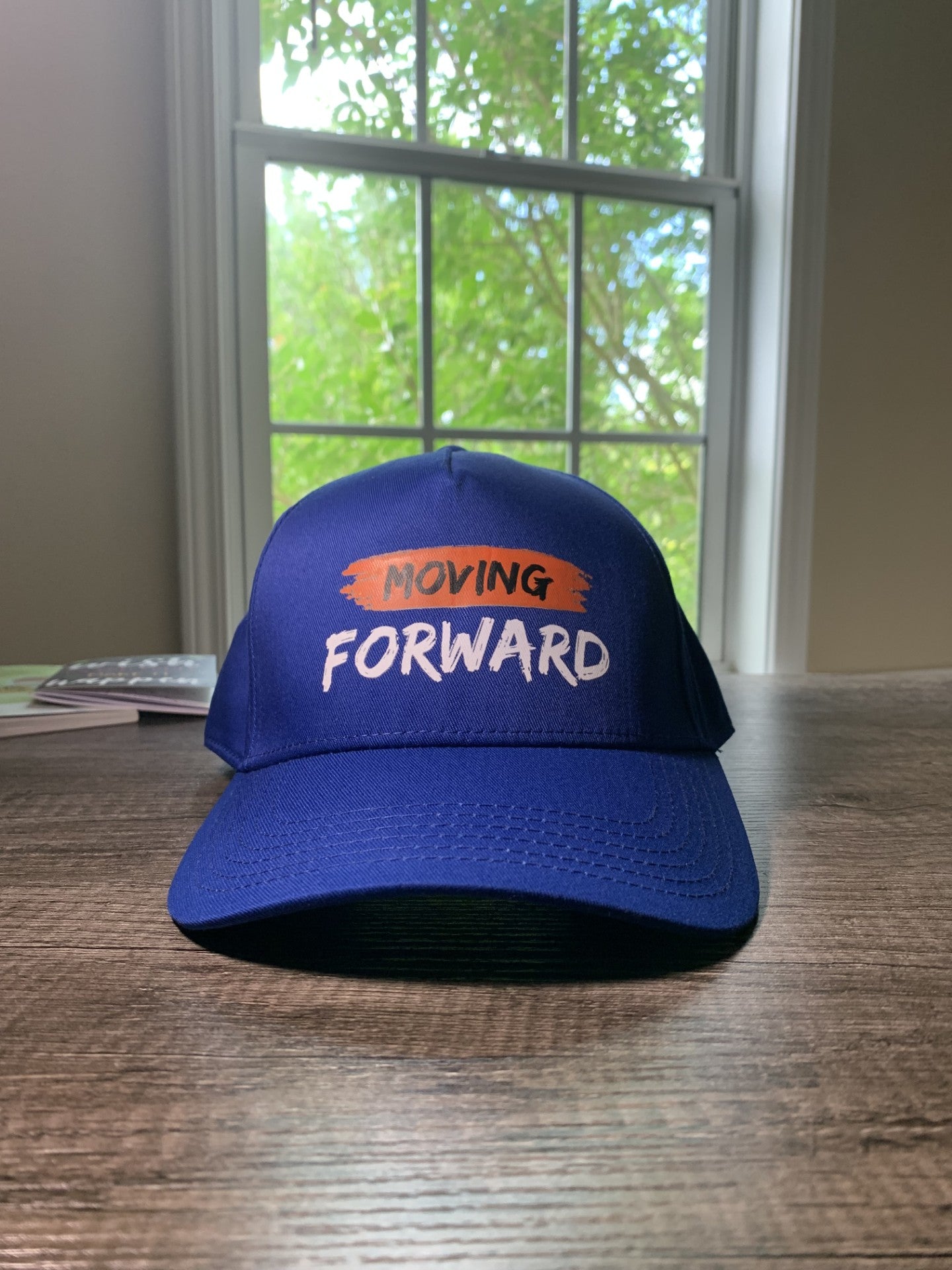 Moving Forward Royal Blue 5-Panel Snapback Cap ** One Size Fits All