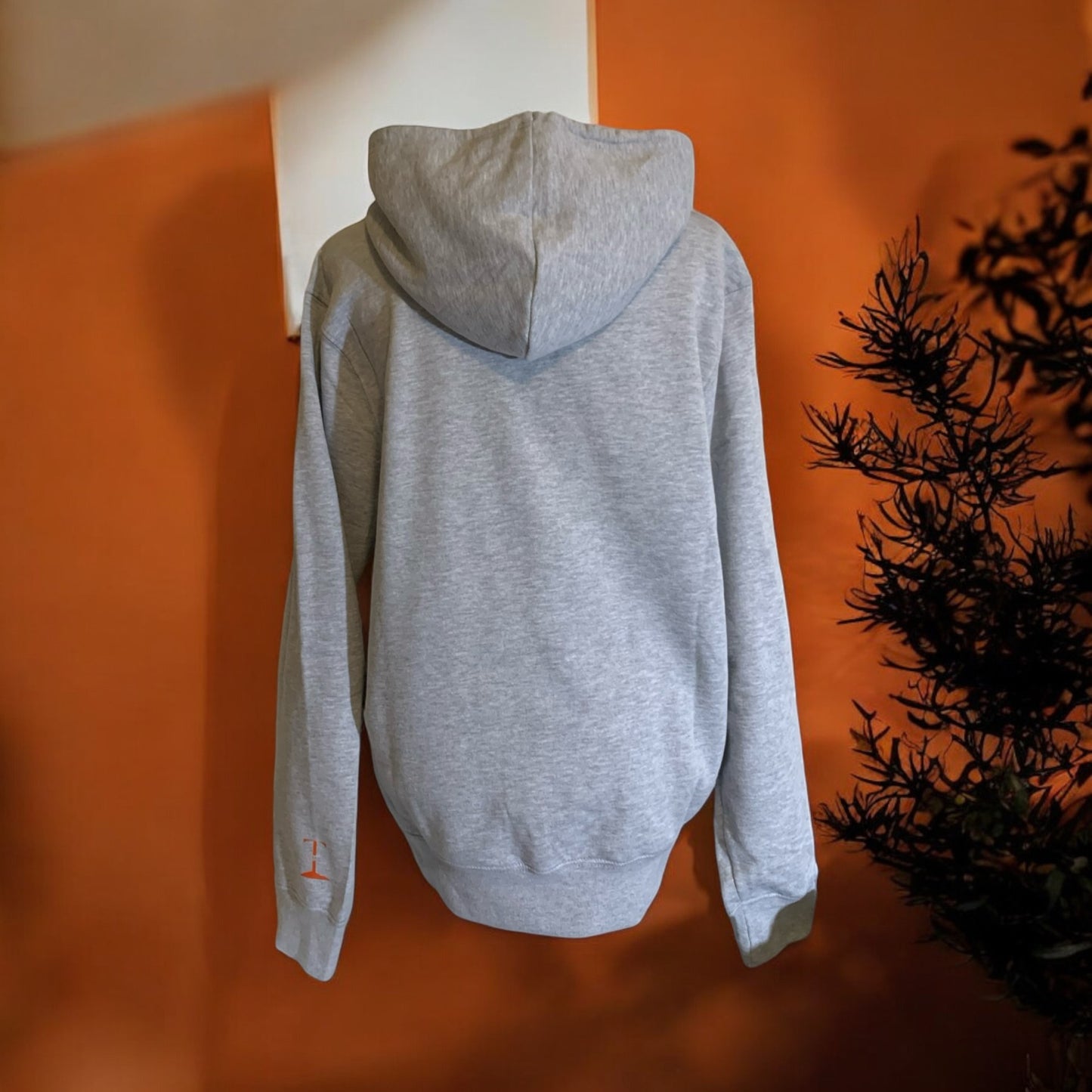 ***Pre-Order*** Embroidered Grey Hoodie with Burnt Orange Letters Long Sleeve with the empowering and inspiring phrase "Moving Forward" Unisex (Men's Hoodie / Women's Hoodie) **Free Shipping**