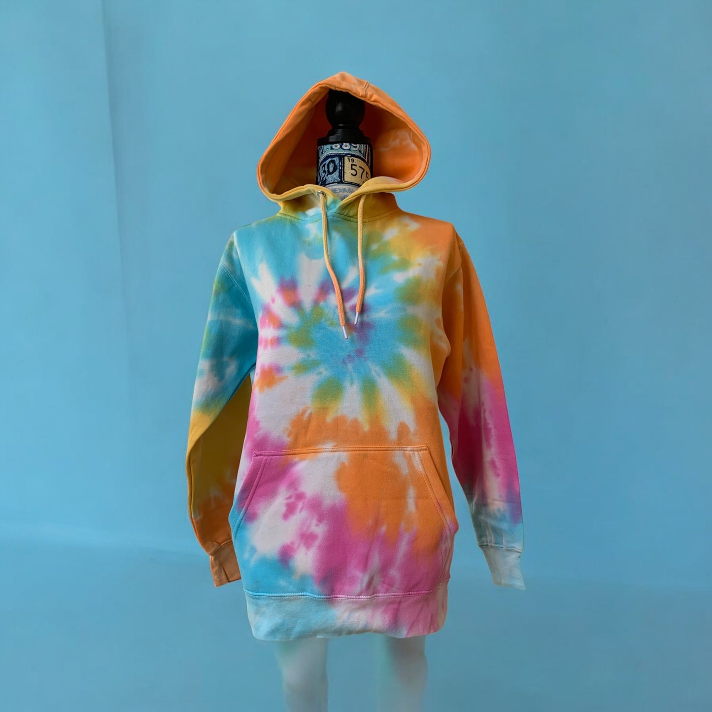🔥New!! Embroidered Tish Hill Logo - Vibrant Tie-Dye Hoodie – Bold, Cozy & One-of-a-Kind! Medium but runs small