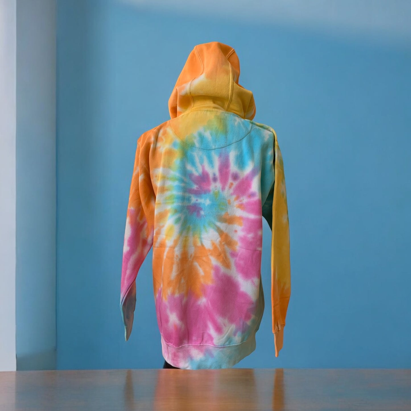 🔥New!! Embroidered Tish Hill Logo - Vibrant Tie-Dye Hoodie – Bold, Cozy & One-of-a-Kind! Medium but runs small