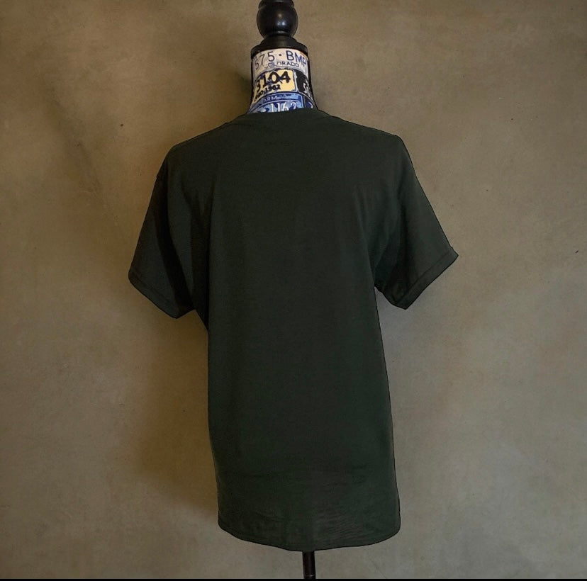 Forest Green Short Sleeve T-shirt with the empowering and inspiring phrase "Moving Forward" Unisex (Men / Women) **Free Shipping**