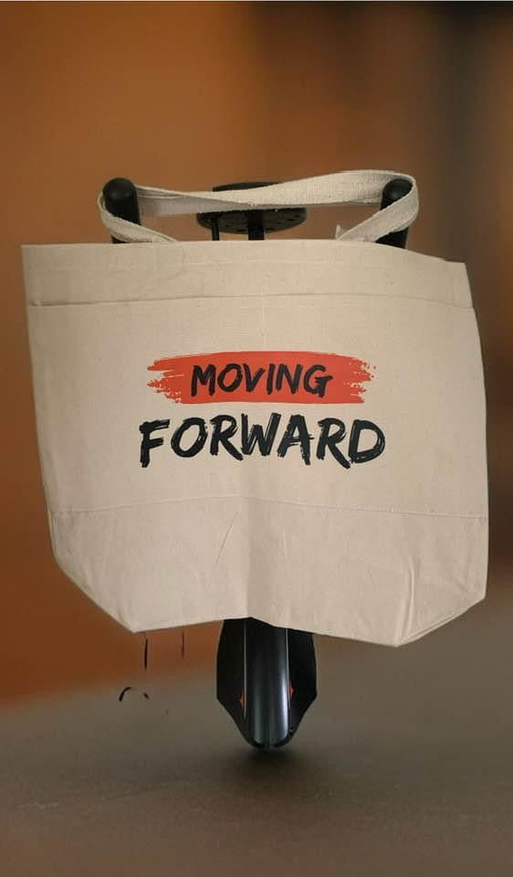 Medium Beige Women's Tote Bag with the empowering and inspiring phrase "Moving Forward" Free Shipping
