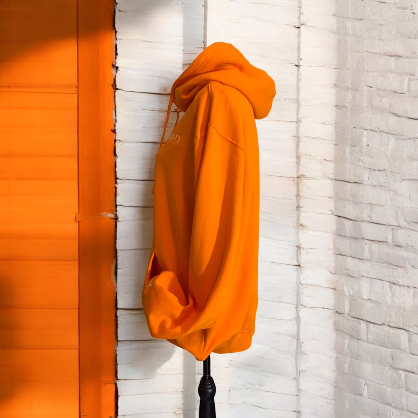 ***Pre-Order*** Embroidered Orange Hoodie With White Letters Long Sleeve with the empowering and inspiring phrase "Moving Forward" Unisex (Men's Hoodie / Women's Hoodie) **Free Shipping**