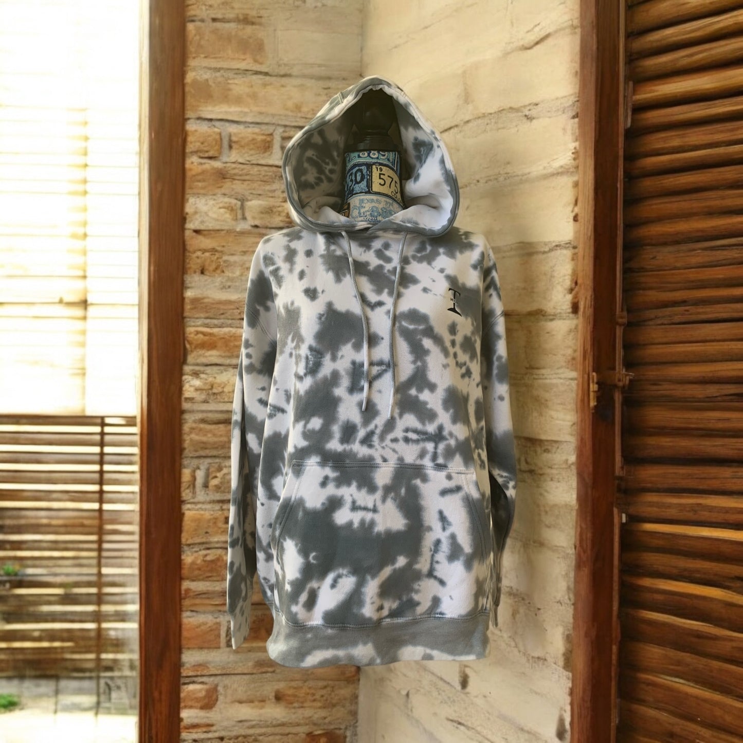 π₯ New!! Embroidered Tish Hill Logo - Vibrant Tie-Dye Hoodie β Bold, Cozy & One-of-a-Kind! Large but runs small
