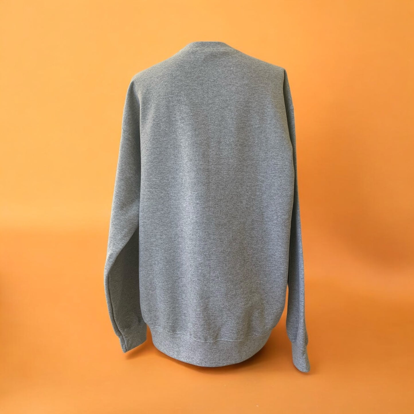 đ„New!! Embroidered Grey Crewneck Sweatshirt With Orange Letters Long Sleeve with the empowering and inspiring phrase "Moving Forward" Unisex (Men's Crewneck Sweatshirt / Women's Crewneck Sweatshirt ) **Free Shipping**