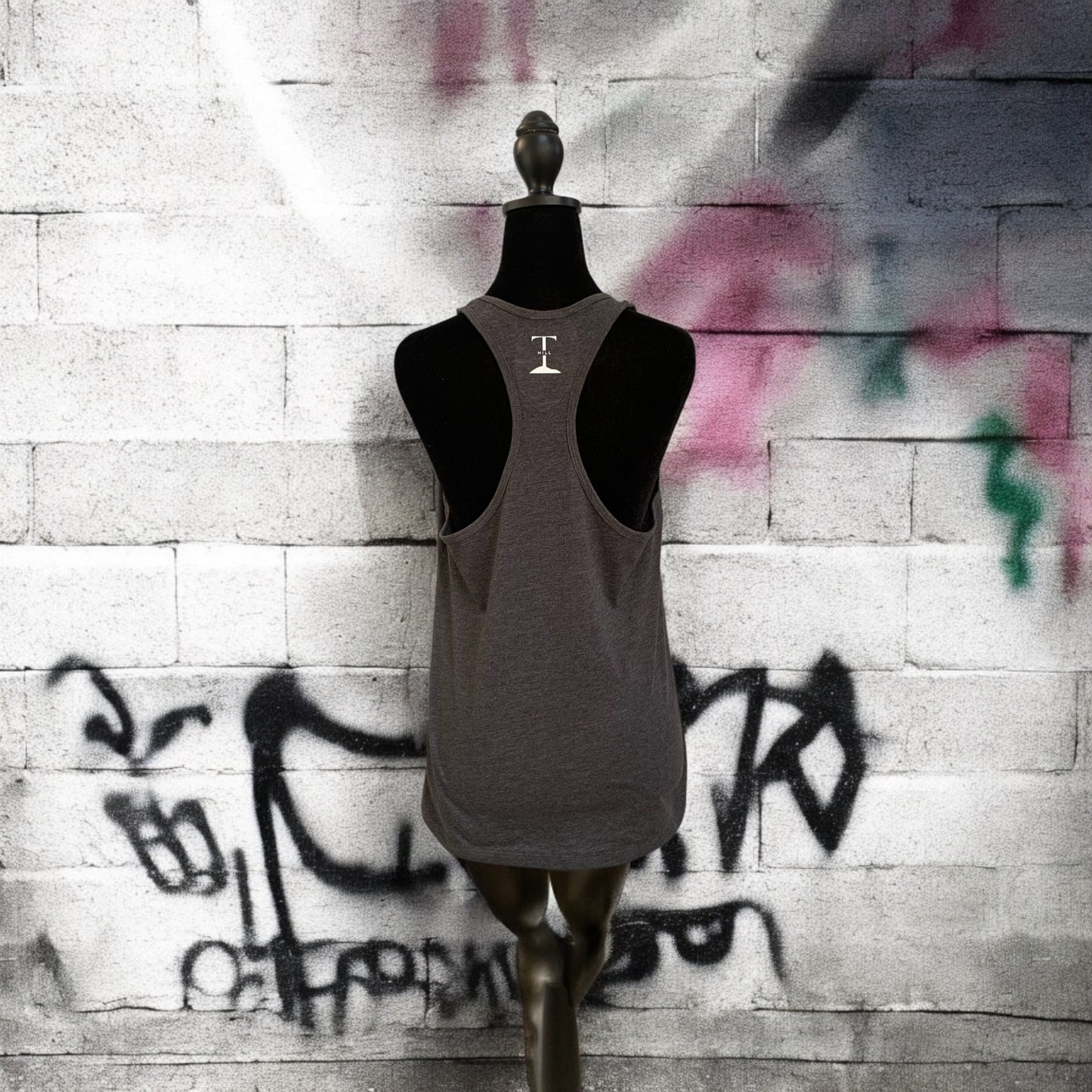 DARK HEATHER GREY "Moving Forward" Racerback Tank **Free Shipping**