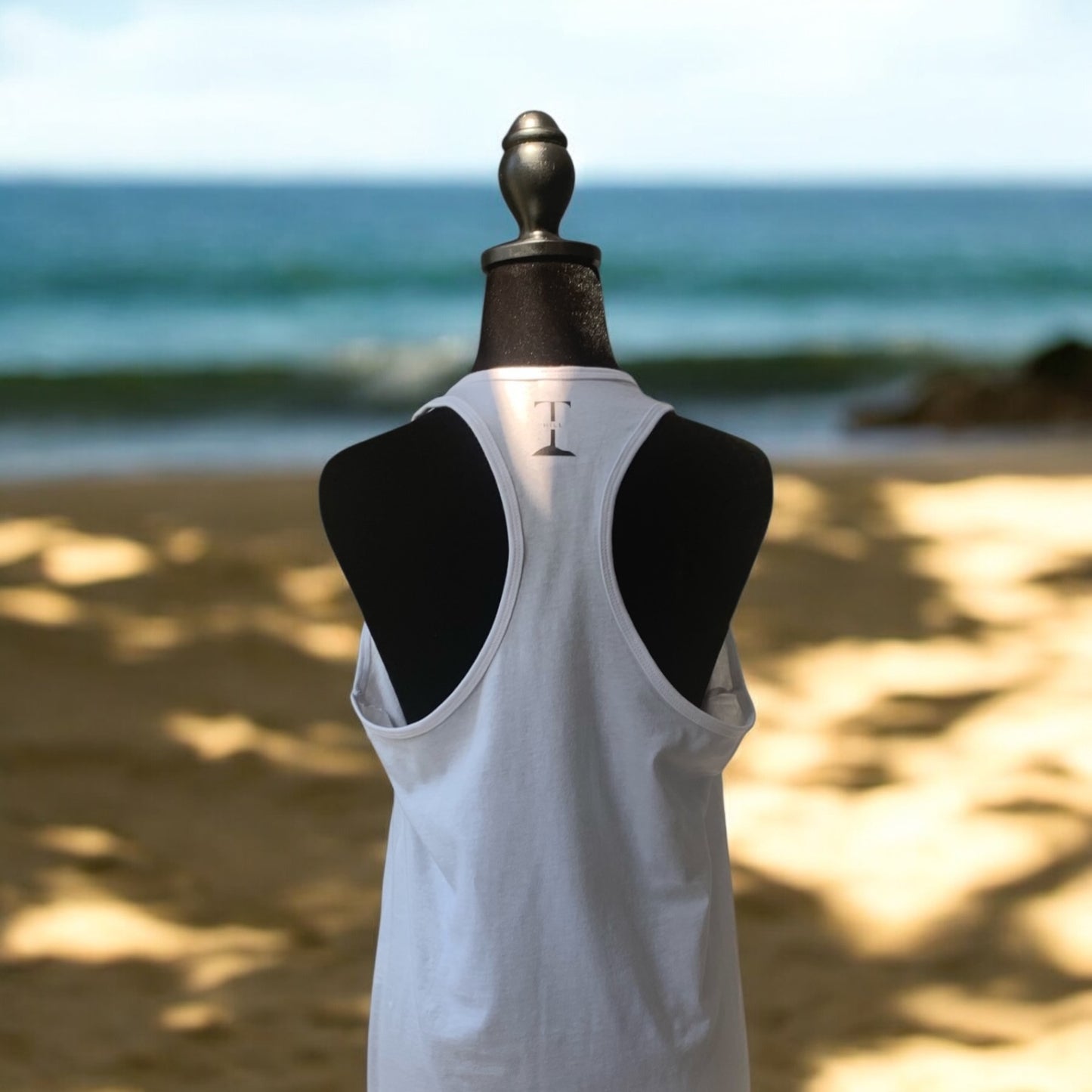 WHITE "Moving Forward" Racerback Tank **Free Shipping**