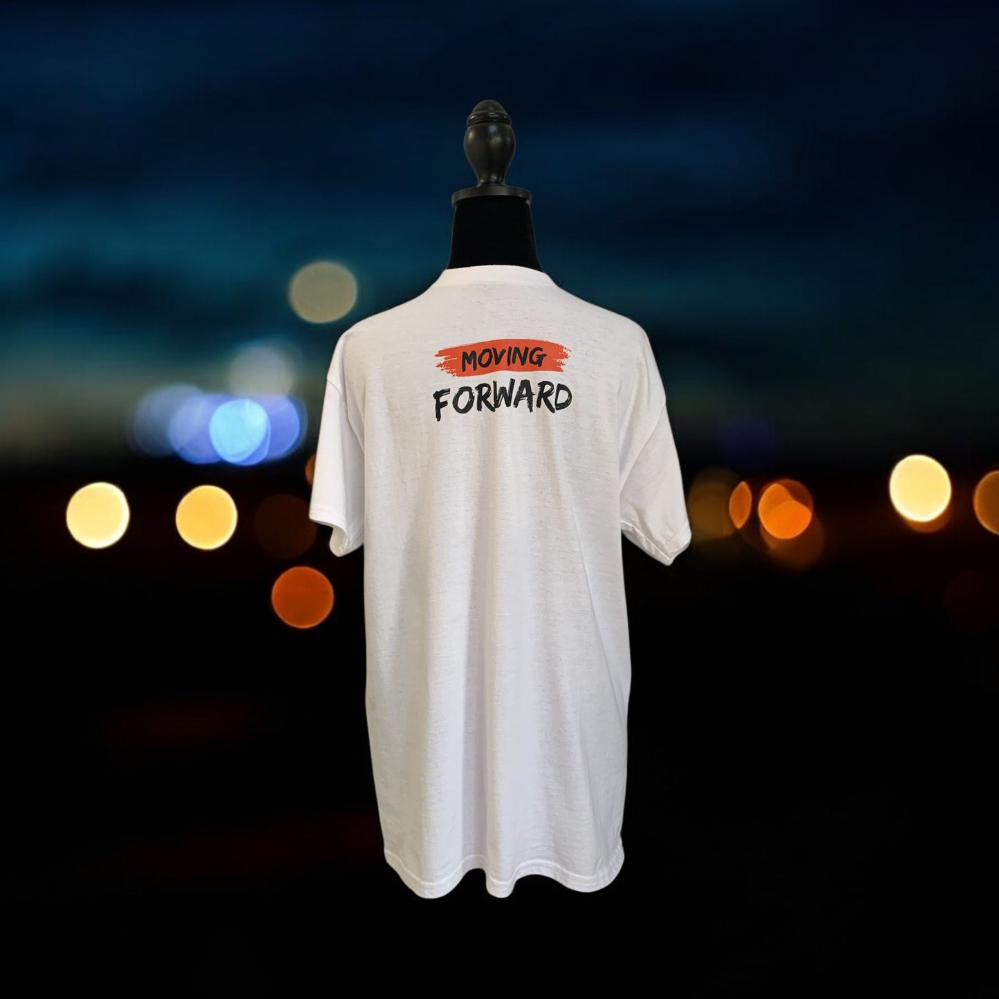 White Short Sleeve T-shirt with the empowering and inspiring phrase "Moving Forward". Unisex (Men / Women) **Free Shipping**
