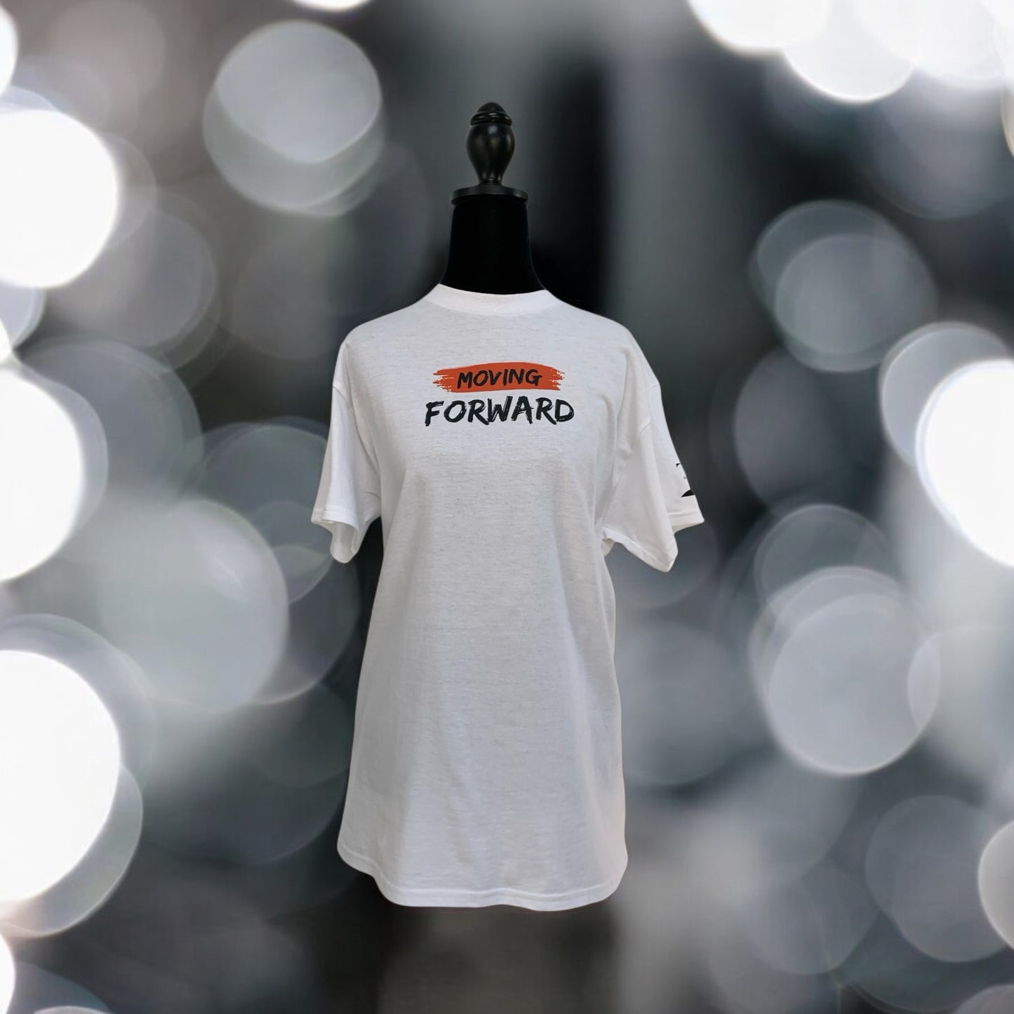 White Short Sleeve T-shirt with the empowering and inspiring phrase "Moving Forward". Unisex (Men / Women) **Free Shipping**