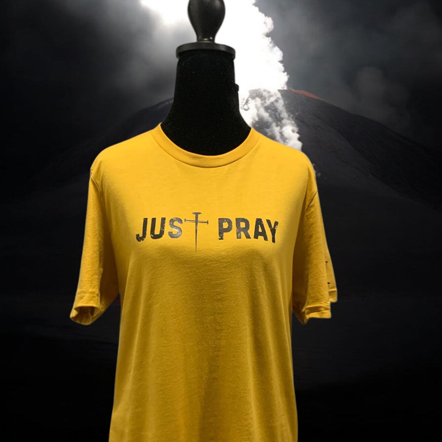 NEW !! "Just Pray" Mustard Bella + Canvas Soft-Style T-Shirt (Men / Women) **Free Shipping**