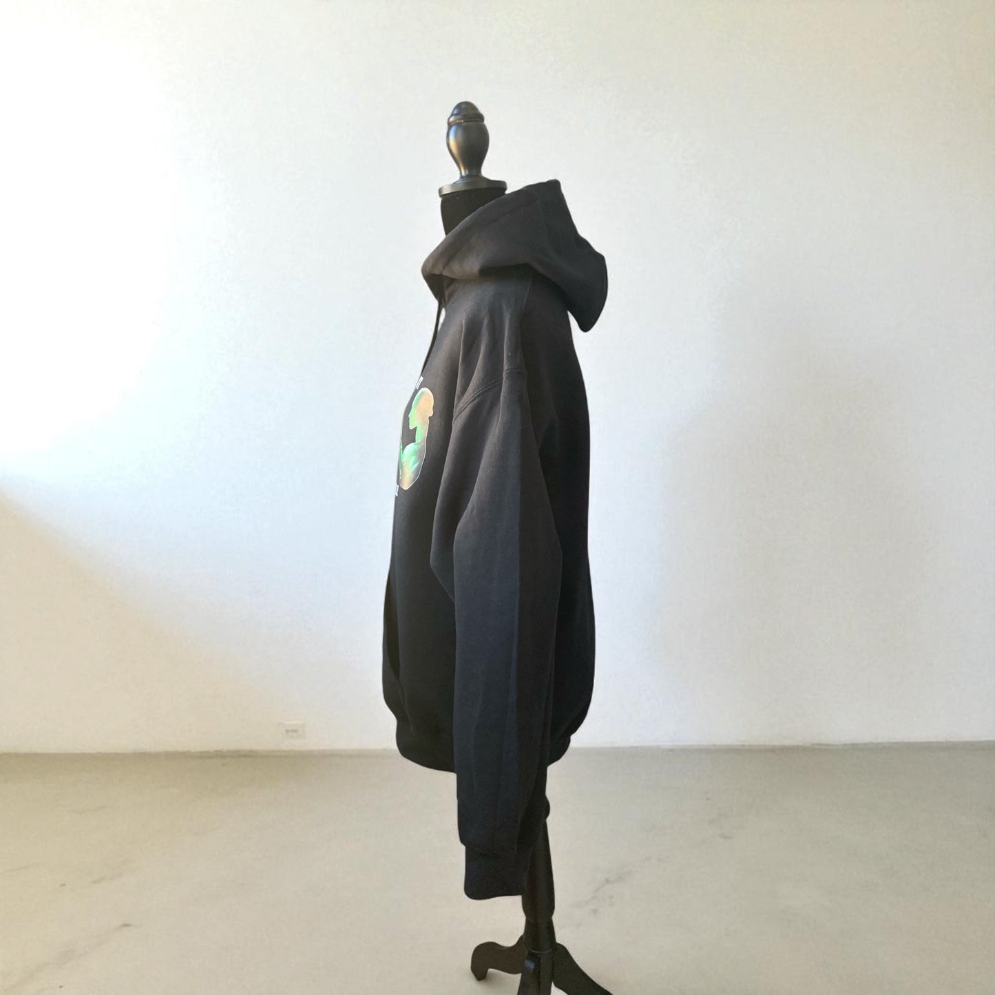 YALL WORRIED ABOUT AI BUT BE AROUND FAKE PEOPLE ALL DAY - BLACK HOODIE/GREEN AI **Free Shipping **
