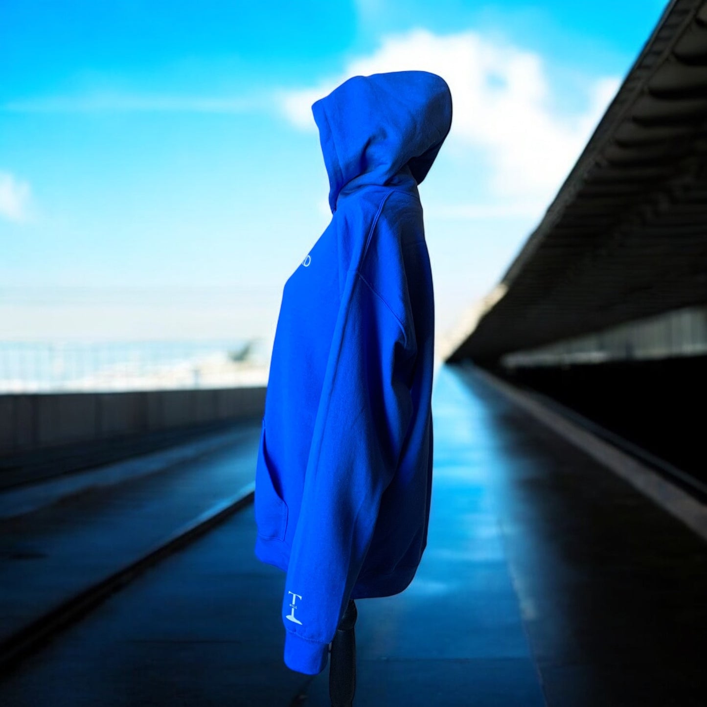 Royal Blue Hoodie With White Letters Long Sleeve with the empowering and inspiring phrase "Moving Forward" Unisex (Men's Hoodie / Women's Hoodie) **Free Shipping**