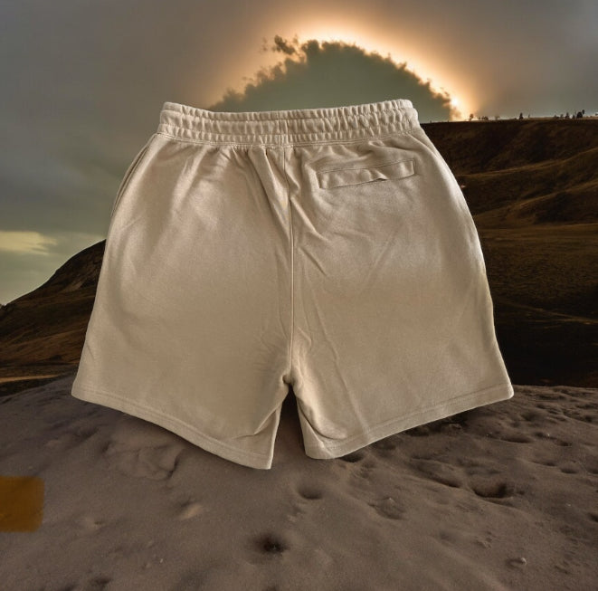 Beige Shorts with the empowering and inspiring phrase "Moving Forward" Unisex (Men Shorts / Women Shorts) **Free Shipping**