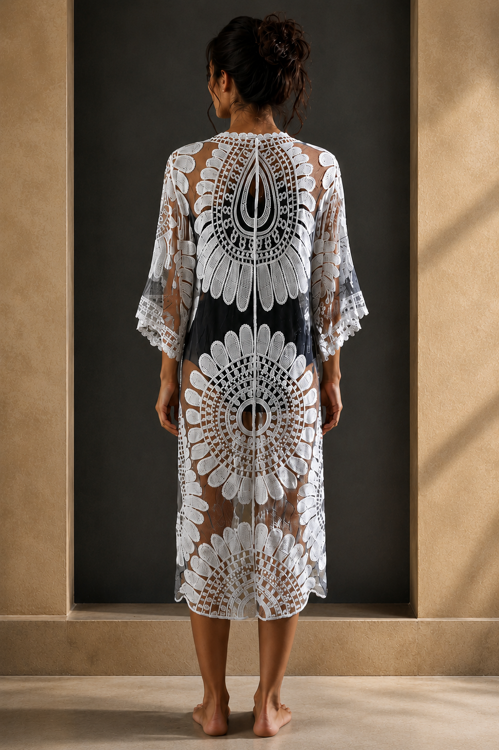 White Lace Kimono Cover-Up | Elegant Resort Style