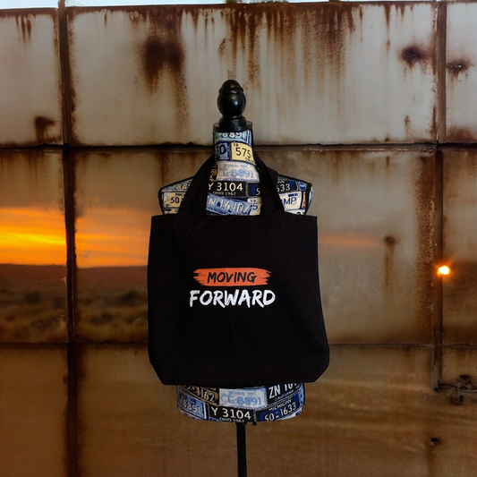 Medium Women's Tote Bag with the empowering and inspiring phrase "Moving Forward"