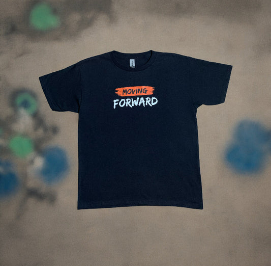 Kid's Black Short Sleeve T-shirt with the empowering and inspiring phrase "Moving Forward" **Free Shipping**