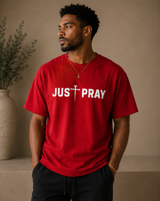JUST PRAY™ Signature Tee Red/White