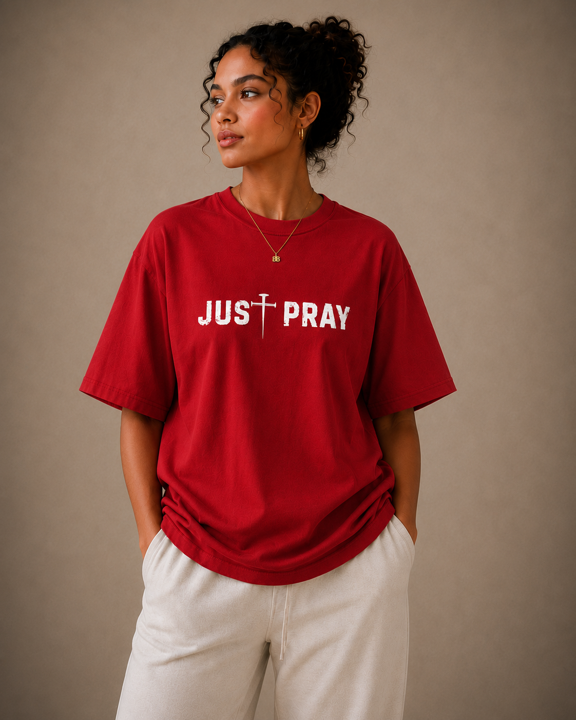 JUST PRAY™ Signature Tee Red/White