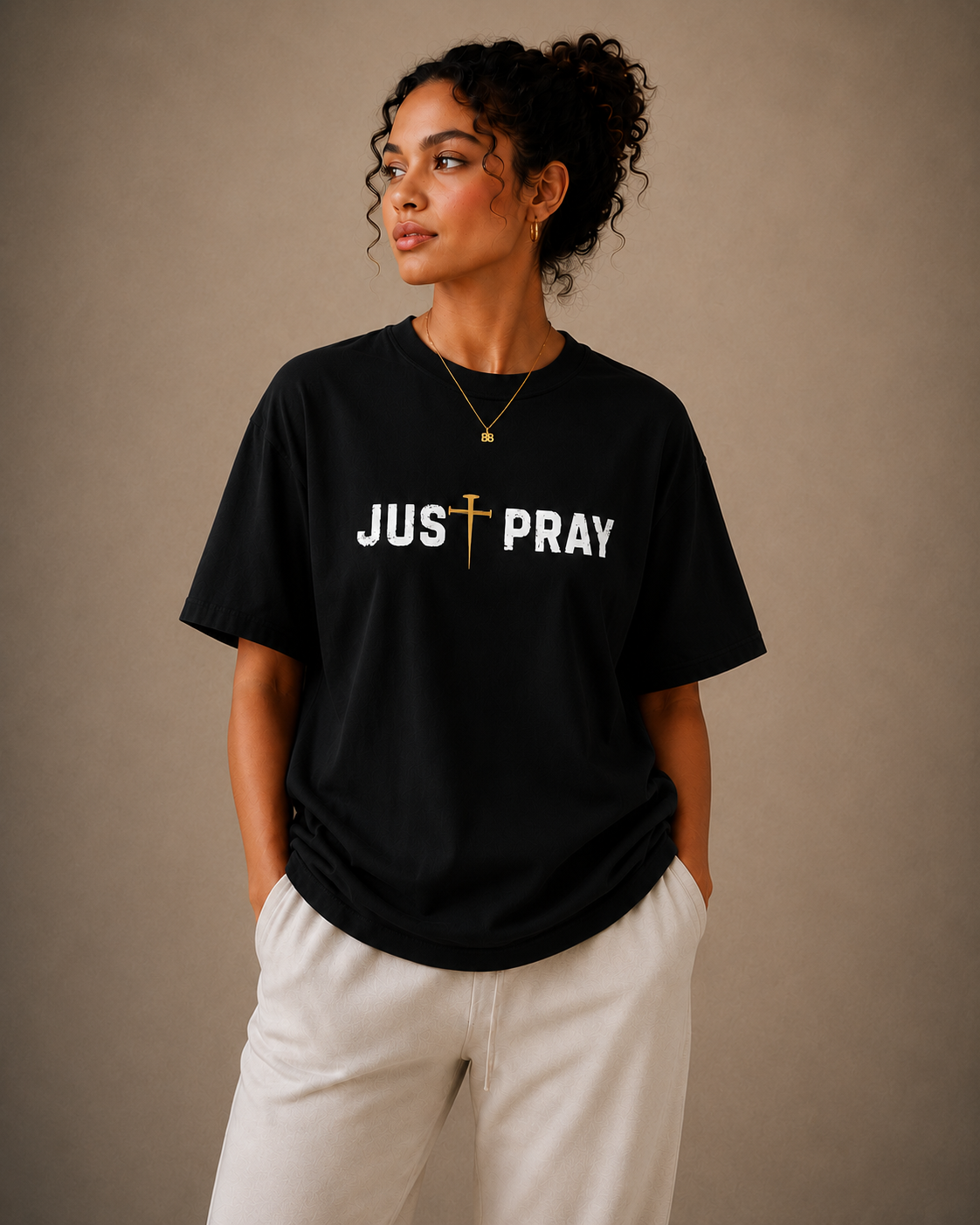 JUST PRAY™ Signature Tee Black/Gold