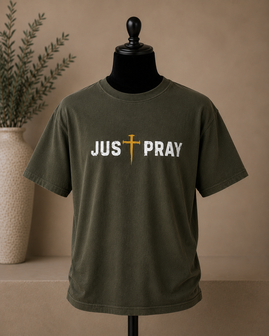 JUST PRAY™ Signature Tee Olive/Gold