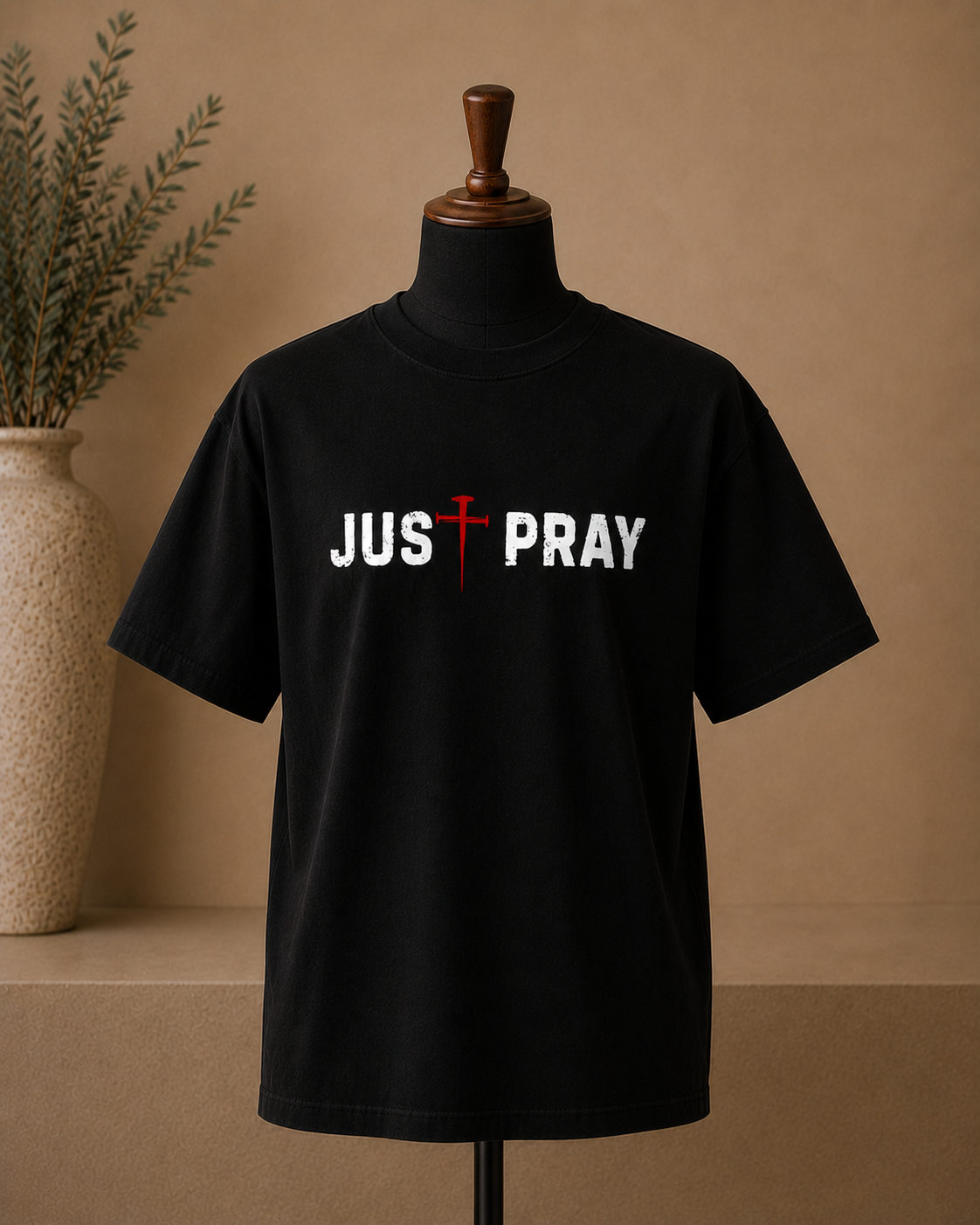 JUST PRAY™ Signature Tee Black/Red