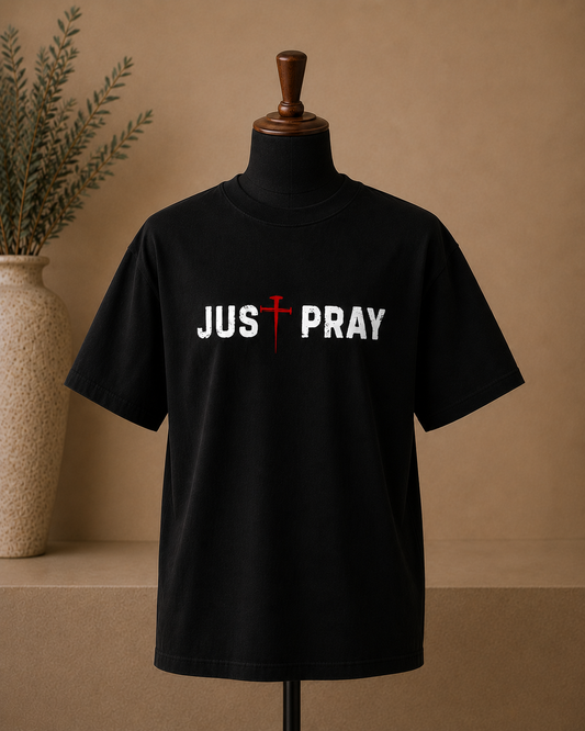 JUST PRAY™ Signature Tee Black/Red