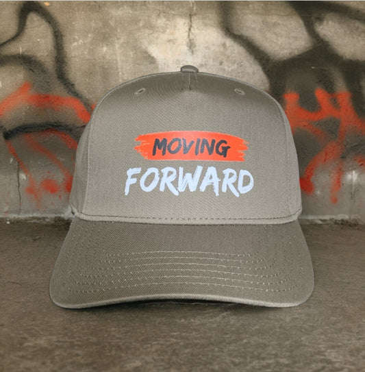 Moving Forward Olive Green Snapback Cap One Size Fits All